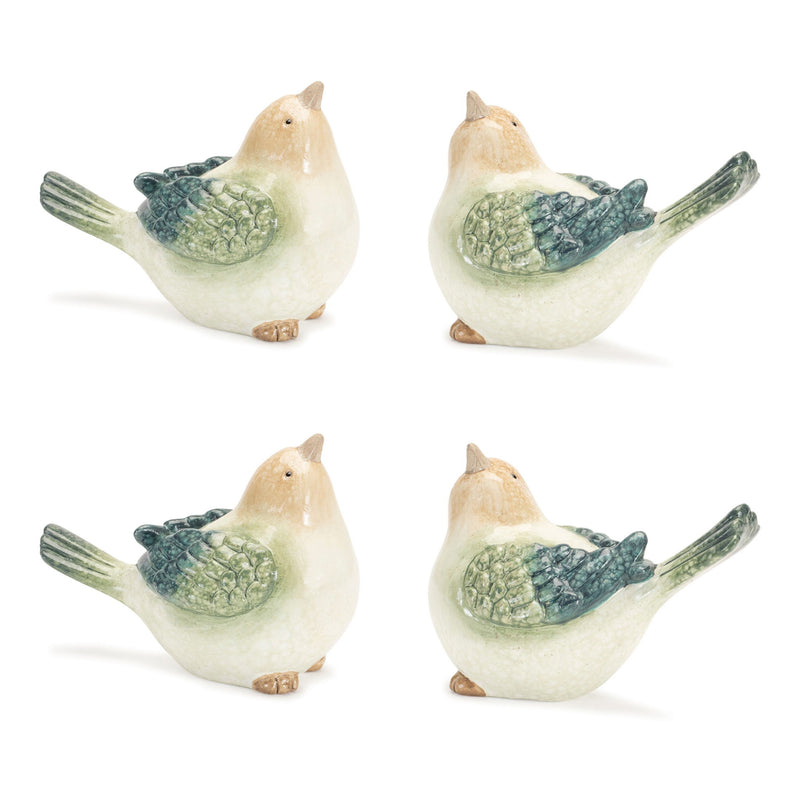 Figurine Tabletop Sculpture (Set of 4) - Blue / Terracotta