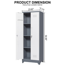 Load image into Gallery viewer, Lockers With Locking Doors, Adjustable Shelves, High Broom Tool Storage Cabinet

