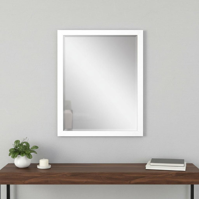 31" Framed Accent Mirror - White