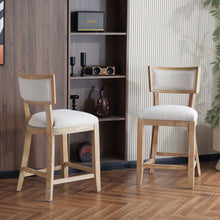 Load image into Gallery viewer, Upholstered Counter Height Bar Stools With Comfy Back (Set of 2)
