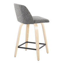 Load image into Gallery viewer, Toriano - Contemporary Modern Design Fixed Height Counter Stool With Swivel With Square Footrest (Set of 2)
