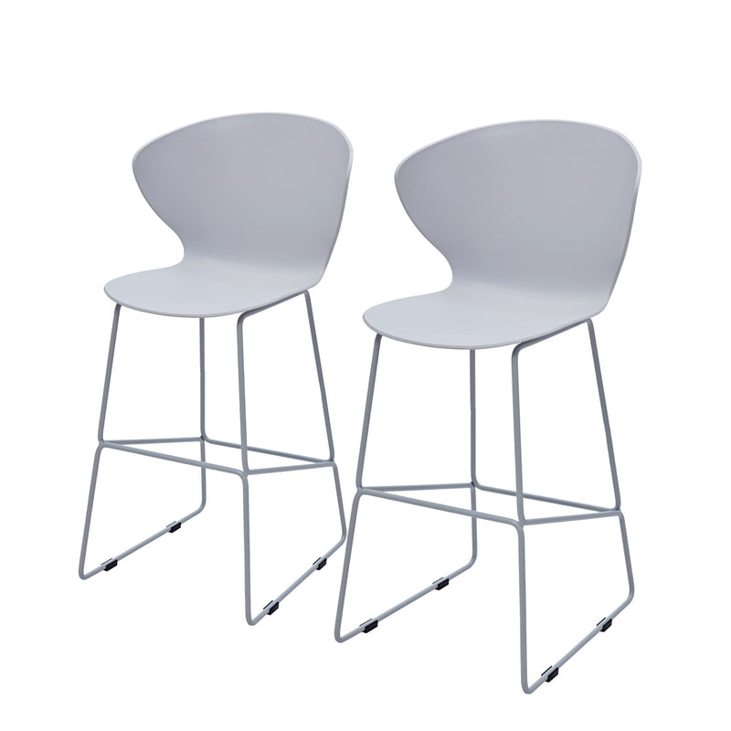 Low Back Counter Height Bar Chairs (Set of 2) - Gray
