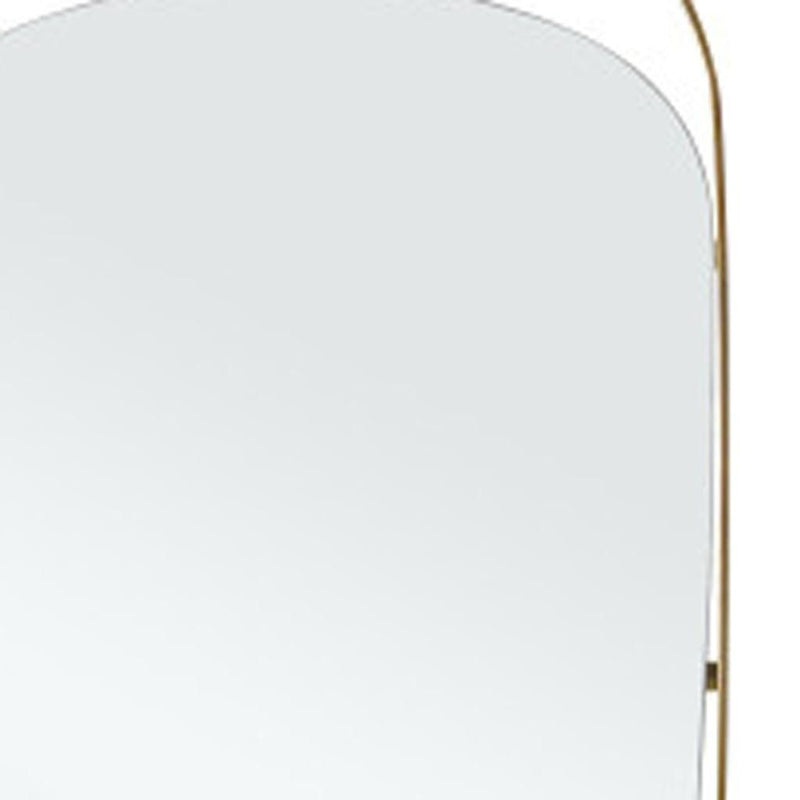 Steel Oval Framed Accent Mirror Accent - Gold