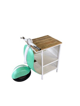 Load image into Gallery viewer, Novelty Scooter Open Cabinet With Two Shelves - Green And White

