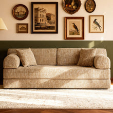 Load image into Gallery viewer, Modern 2 Tone Fabric Convertible Sleeper Sofa Bed
