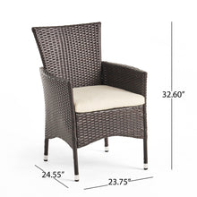 Load image into Gallery viewer, Clementine - Outdoor Wicker Dining Chairs Set With Water Resistant Cushions (Set of 2) - Brown Multi
