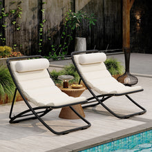 Load image into Gallery viewer, Outdoor Folding Chair With Adjustable Backrest (Set of 2)
