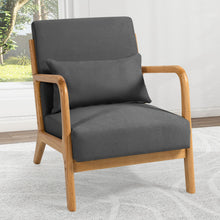 Load image into Gallery viewer, Leisure Chair With Solid Wood Armrest And Feet, Mid-Century Modern Accent Sofa, 1 Seat

