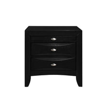Load image into Gallery viewer, Nightstand With 2 Chambered Drawer - Black
