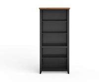 Load image into Gallery viewer, High 5 Shelf Bookcase - Black / Whiskey
