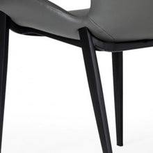 Load image into Gallery viewer, Faux Leather Industrial Dining Chairs (Set of 2) - Gray
