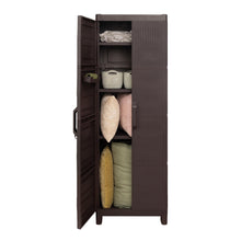Load image into Gallery viewer, Plastic Square Accent Cabinet With Two Doors (738474) - Espresso
