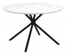 Load image into Gallery viewer, 47" Rounded Steel Dining Table - White
