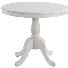 Load image into Gallery viewer, 36" Rounded Solid Manufactured Wood And Solid Wood Pedestal Base Dining Table - White
