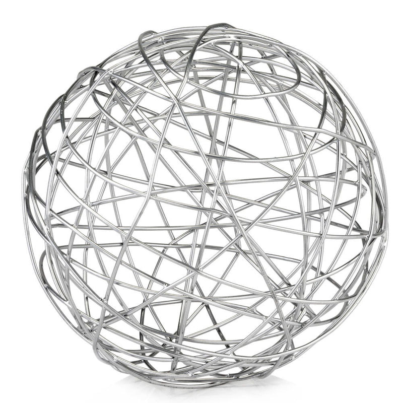 Decorative Orb Tabletop Sculpture - Silver