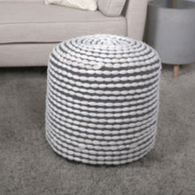 Load image into Gallery viewer, River - Handcrafted Cylindrical Pouf Water Resistant Fabric
