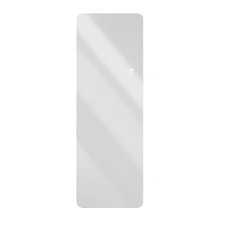 65" Round Lighted Frameless Full Length Hanging Mirror - Silver