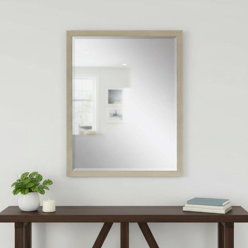 43" Wood Accent Mirror - Silver