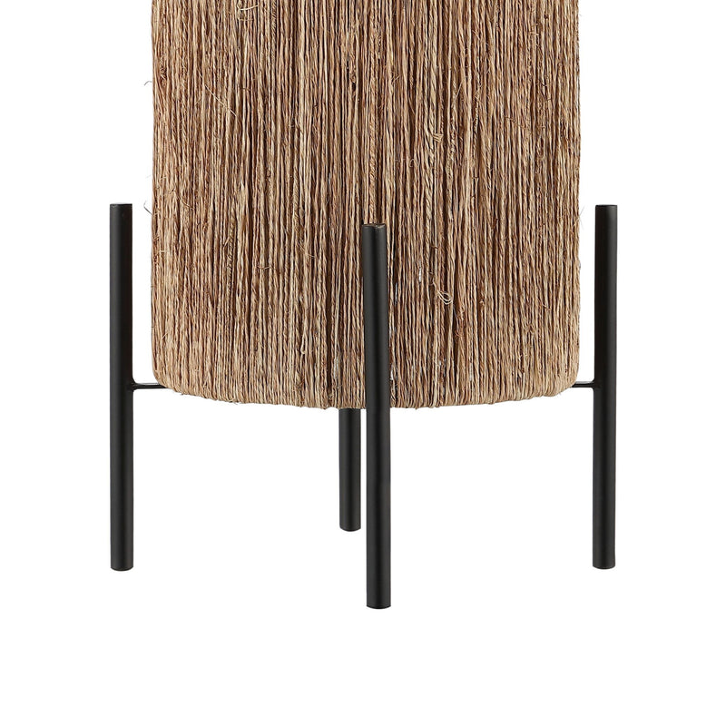 Table Lamp With Cylinder Shade - Light Brown