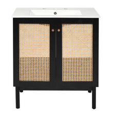Load image into Gallery viewer, Bathroom Vanity With Soft Closing Mechanism - Black

