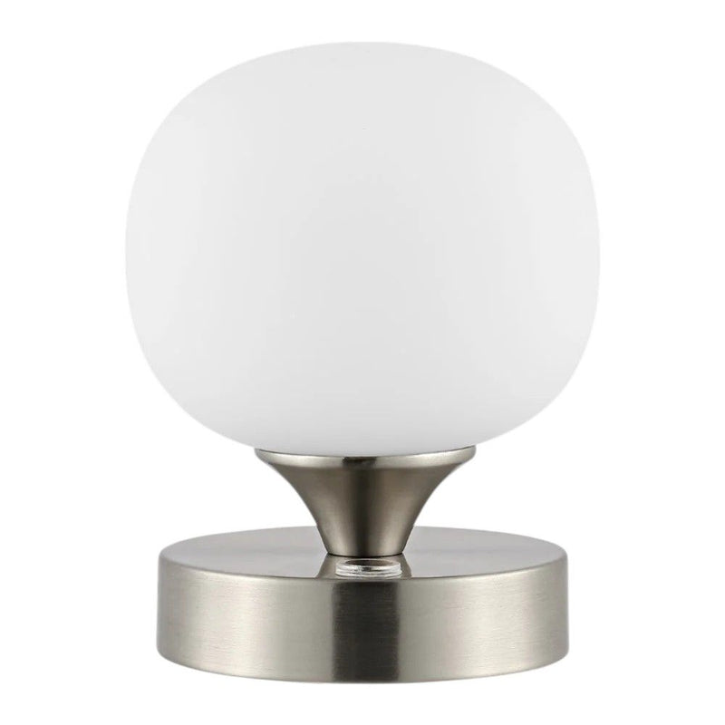 6" Novelty USB Table Lamp With Globe Shade - Nickel
