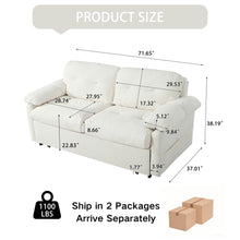 Load image into Gallery viewer, Convertible Pull Out Sofa Bed Queen Size, 3 In 1 With Side Storage
