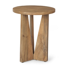 Load image into Gallery viewer, Distressed Solid Wood Round End Table (605393) - Natural
