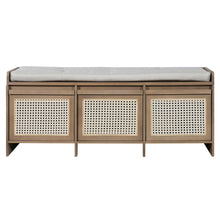 Load image into Gallery viewer, Entryway Shoe Bench With Drawers &amp; Button Tufted Cushion
