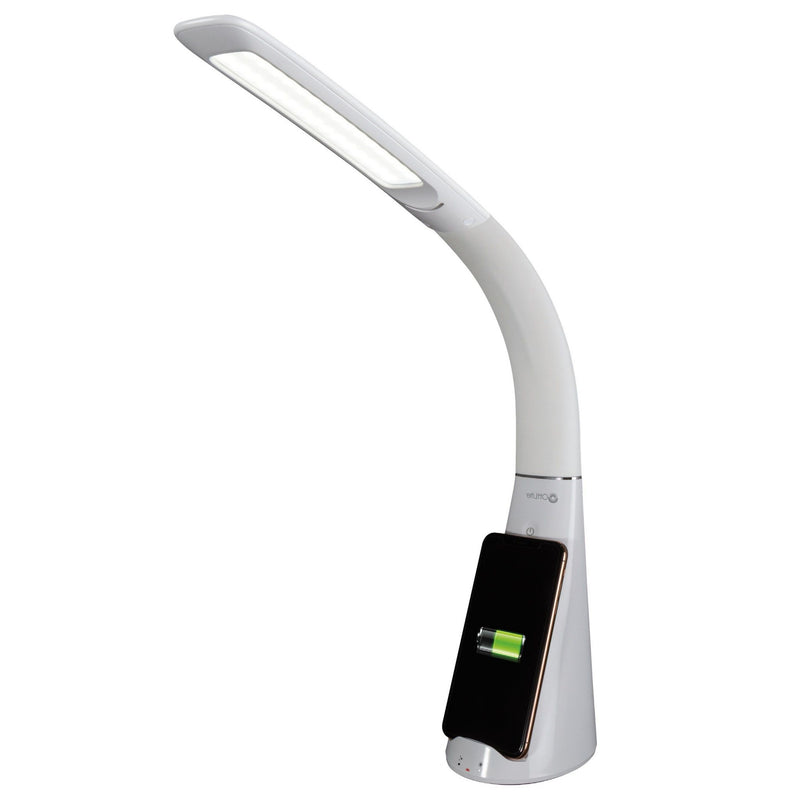 Contemporary Sanitizing And Charging LED Desk Lamp - White
