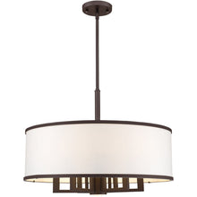 Load image into Gallery viewer, 20" Seven Light Dimmable Chandelier With Shades - Bronze
