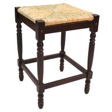 Load image into Gallery viewer, Backless Counter Height Bar Chair With Footrest 24" - Natural And Espresso
