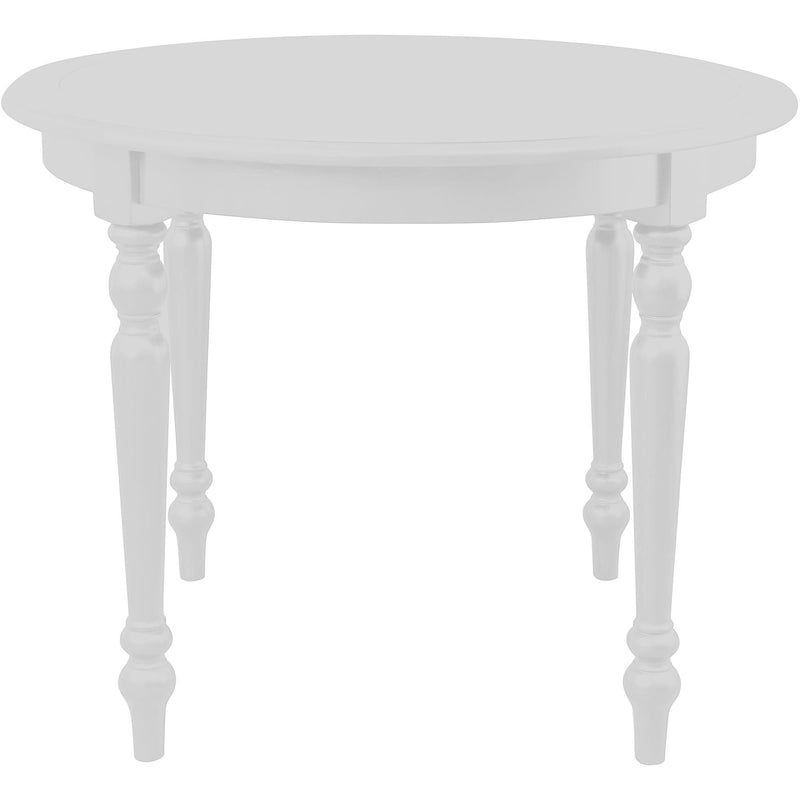 39" Solid Wood Round Top Dining Table - White