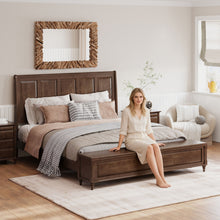 Load image into Gallery viewer, Sleigh Bed Frame With Tall Headboard And Storage Bench
