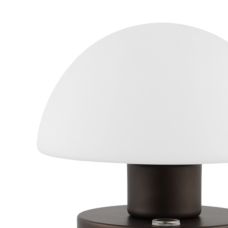 Novelty USB Table Lamp With Dome Shade - Antiqued Bronze