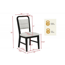 Load image into Gallery viewer, Dining Kitchen Side Chair With Curved Back Design (Set of 2) - Black / Gray
