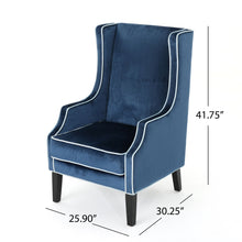 Load image into Gallery viewer, Elegant Velvet Club Chair With Tonal Piping
