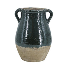 Load image into Gallery viewer, Block Round Jug Vase - Forest Green / Sand
