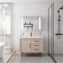 Load image into Gallery viewer, LED Medicine Cabinet With Mirror, Double Door With Defogger, Dimmer, Surface Mount
