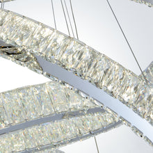 Load image into Gallery viewer, Three Light Crystal LED Dimmable Chandelier - Clear / Silver
