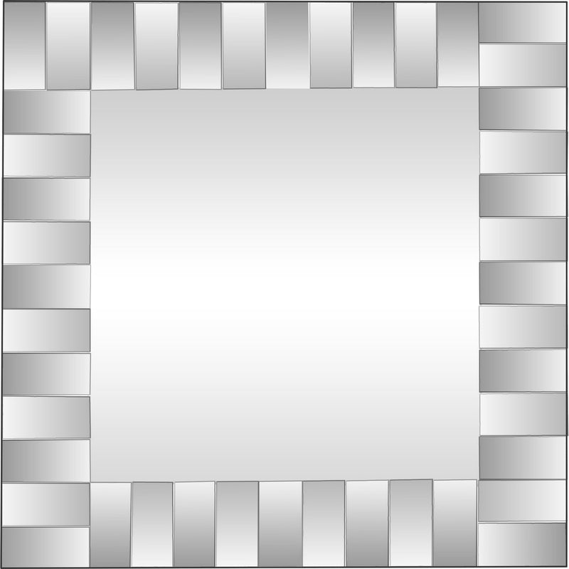 28" Square Glass Framed Accent Mirror - Clear