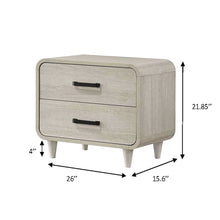 Load image into Gallery viewer, Nightstand With 2 Drawers, Ample Storage Space - Antique White
