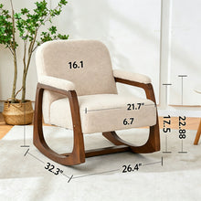 Load image into Gallery viewer, Curved Frame Rocking Accent Chair - Beige / Brown
