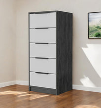 Load image into Gallery viewer, Five Drawer Standard Chest - White And Gray
