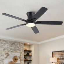 Load image into Gallery viewer, Mordern Flush Mount Ceiling Fan With Light And Remote Control
