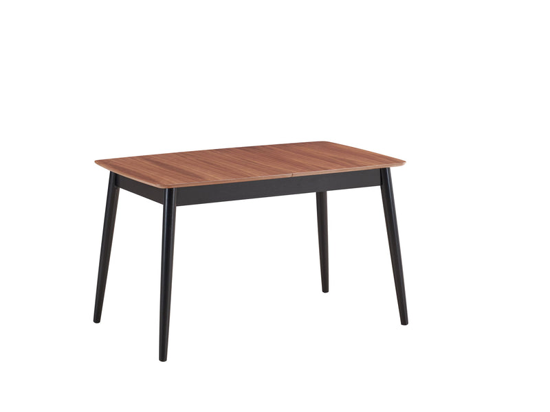 Wood Butterfly Leaf Extendable Dining Table - Natural / Black