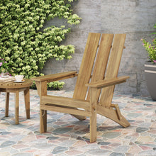 Load image into Gallery viewer, Outdoor Foldable Adirondack Chair With Slat Back - Natural
