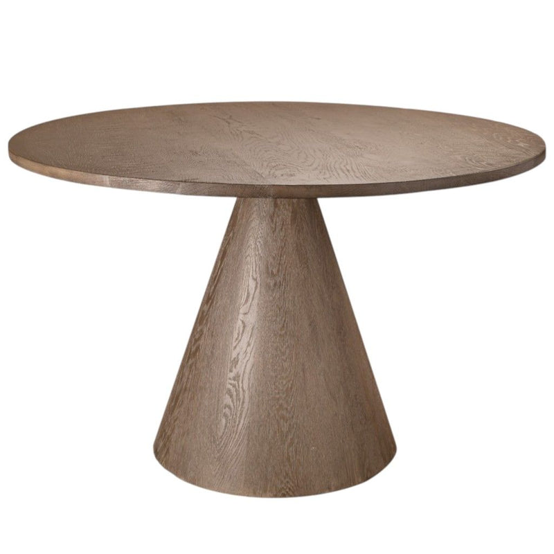 48" Solid Wood Round Top & Pedestal Base Dining Table - Natural