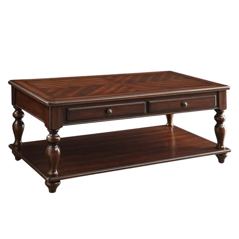 Lift Top Coffee Table With Shelf - Brown