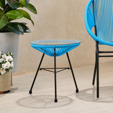 Load image into Gallery viewer, Nusa - Modern Rattan Side Table With Tempered Glass Top
