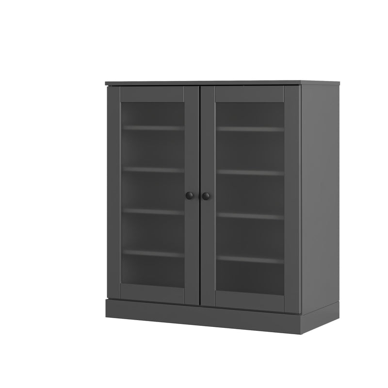 Twenty Pair Solid Woodshoe Storage Cabinet (752375) - Gray